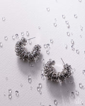 Load image into Gallery viewer, Serrated Sophistication- Silver Wire Hoop Earrings Gimme the Glitz 2026
