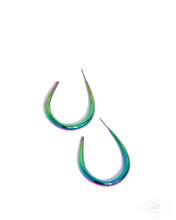 Load image into Gallery viewer, CURVE Your Appetite - Multi Oil Spill Hoop Earrings - Bring Back Exclusive
