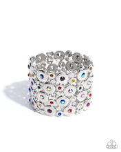 Load image into Gallery viewer, Millennial Medley - Multi Color Rhinestone Silver Stretchy Bracelet - Paparazzi - Life of the Party February 2025