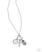 Load image into Gallery viewer, Purely Blessed Silver Heart Cross Short Necklace