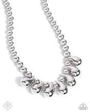 Load image into Gallery viewer, Raindrop Rebel Necklace Silver October 2024