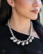 Load image into Gallery viewer, Raindrop Rebel Necklace Silver October 2024