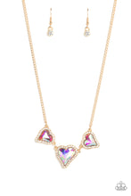 Load image into Gallery viewer, State of the HEART - Gold Paparazzi Necklace