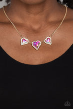 Load image into Gallery viewer, State of the HEART - Gold Paparazzi Necklace