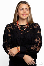 Load image into Gallery viewer, Warped Whimsicality - Orange Paprazzi Necklace