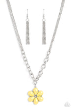 Load image into Gallery viewer, Dazzling Dahlia - Yellow Pararazzi Necklace