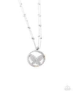 Festive Flight - Multi Iridescent Necklace