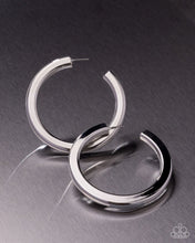 Load image into Gallery viewer, Sleek Spotlight - Silver Hoop Earrings
