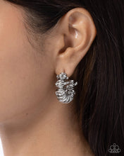 Load image into Gallery viewer, Serrated Sophistication- Silver Wire Hoop Earrings Gimme the Glitz 2026
