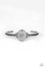 Load image into Gallery viewer, Savannah Sunset - Silver - Ornate Tribal Textured - Cuff Bracelet
