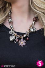 Load image into Gallery viewer, CHARMED, I AM SURE&quot; BROWN BLOCKBUSTER NECKLACE
