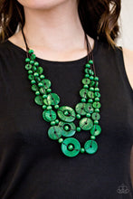 Load image into Gallery viewer, &quot;BALI BOARDWALK&quot; GREEN NECKLACE
