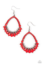 Load image into Gallery viewer, PAPARAZZI &quot;CRYSTAL WATERS&quot; RED EARRINGS
