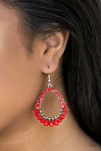 Load image into Gallery viewer, PAPARAZZI &quot;CRYSTAL WATERS&quot; RED EARRINGS
