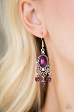 Load image into Gallery viewer, PAPARAZZI VINTAGE VAULT &quot;I BETTER GET GLOWING&quot; PURPLE EARRINGS
