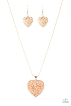 Load image into Gallery viewer, Look Into Your Heart - Gold Heart Necklace
