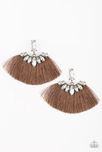 Load image into Gallery viewer, PAPARAZZI VINTAGE VAULT "FORMAL FLAIR" BROWN POST EARRINGS
