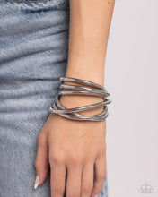 Load image into Gallery viewer, Stacked Severity - Silver Bracelet
