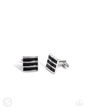 Load image into Gallery viewer, Painted Poker - Black Cuff Links
