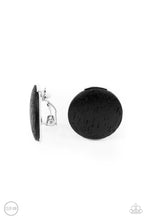Load image into Gallery viewer, PAPARAZZI &quot;WOODWORK IT&quot; BLACK CLIP ON EARRINGS
