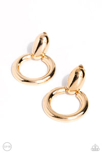 Ancient Artisan - Gold Circle Clip-On Earrings