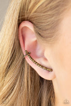 Load image into Gallery viewer, Give Me The SWOOP - Brass Post Earrings
