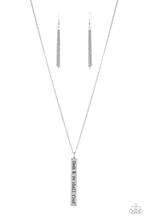 Load image into Gallery viewer, &quot;MATT 7:7&quot; SILVER NECKLACE &amp; EARRING SET
