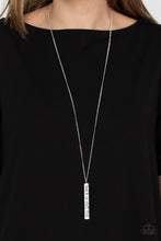 Load image into Gallery viewer, &quot;MATT 7:7&quot; SILVER NECKLACE &amp; EARRING SET
