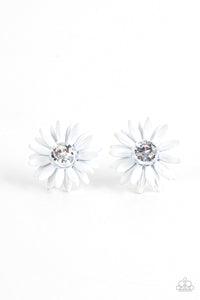 Sunshiny DAIS-y - White Earrings Paparazzi