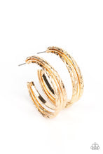 Load image into Gallery viewer, CONTOUR DE FORCE - GOLD HOOP EARRINGS - PAPARAZZI

