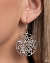 Load image into Gallery viewer, Garden Allure - silver - Paparazzi earrings
