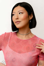 Load image into Gallery viewer, CLASSY COUTURE - WHITE PEARL AND GEM SILVER CHOKER NECKLACE - PAPARAZZI - LIFE OF THE PARTY JUNE 2023
