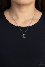 Load image into Gallery viewer, &quot;LEAVE YOUR INITIALS&quot; SILVER &quot;C&quot; NECKLACE &amp; EARRING SET
