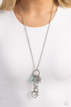 Load image into Gallery viewer, &quot;SCHOOL TEACHER&quot; BLUE LANYARD NECKLACE &amp; EARRING SET

