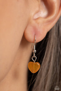 MY HEARTBEAT WILL GO ON/ Can Feel Your Heartbeat- MULTI COLOR STONE HEART SILVER SHORT NECKLACE & BRACELET SET