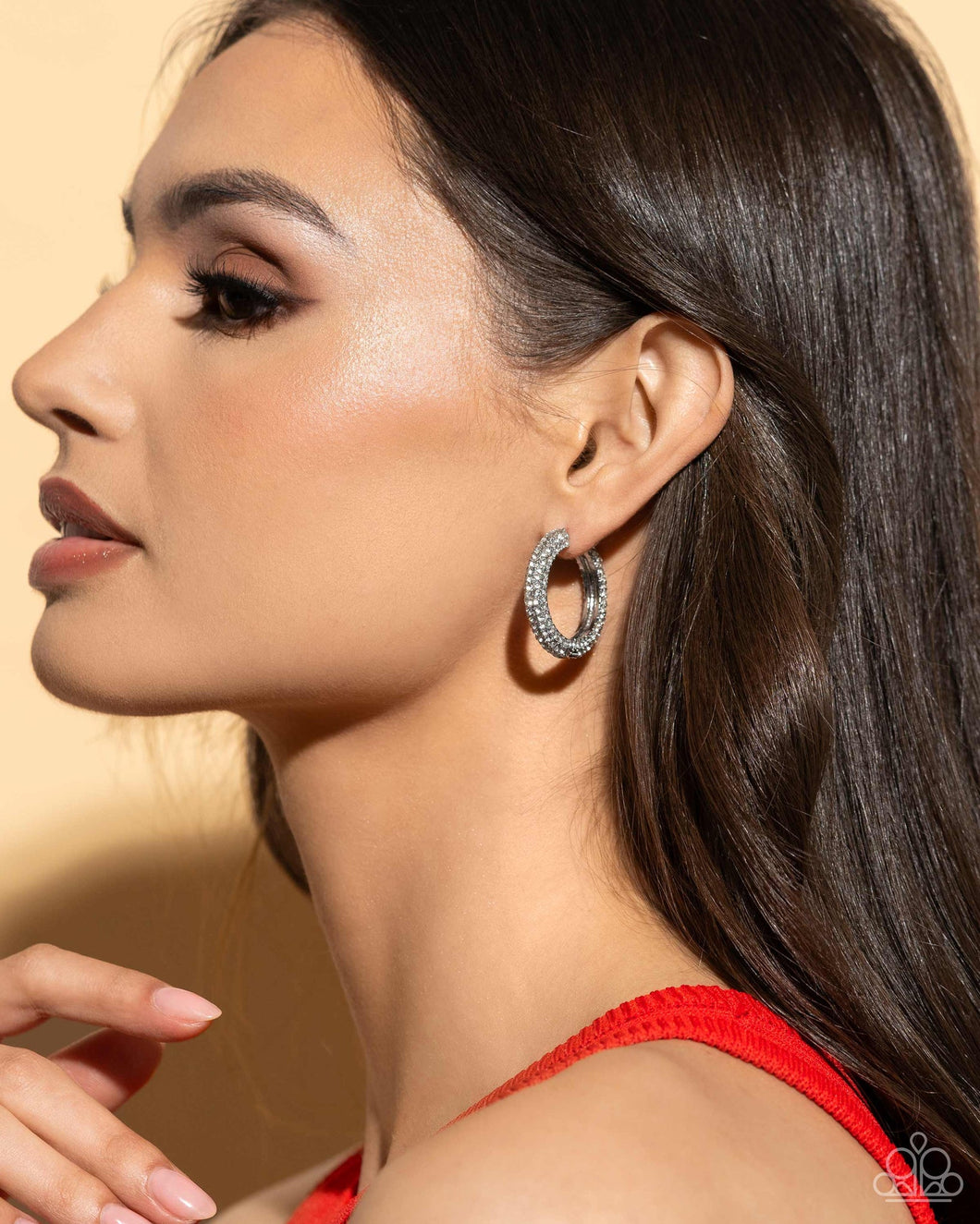 Glowing Praise - White Earrings