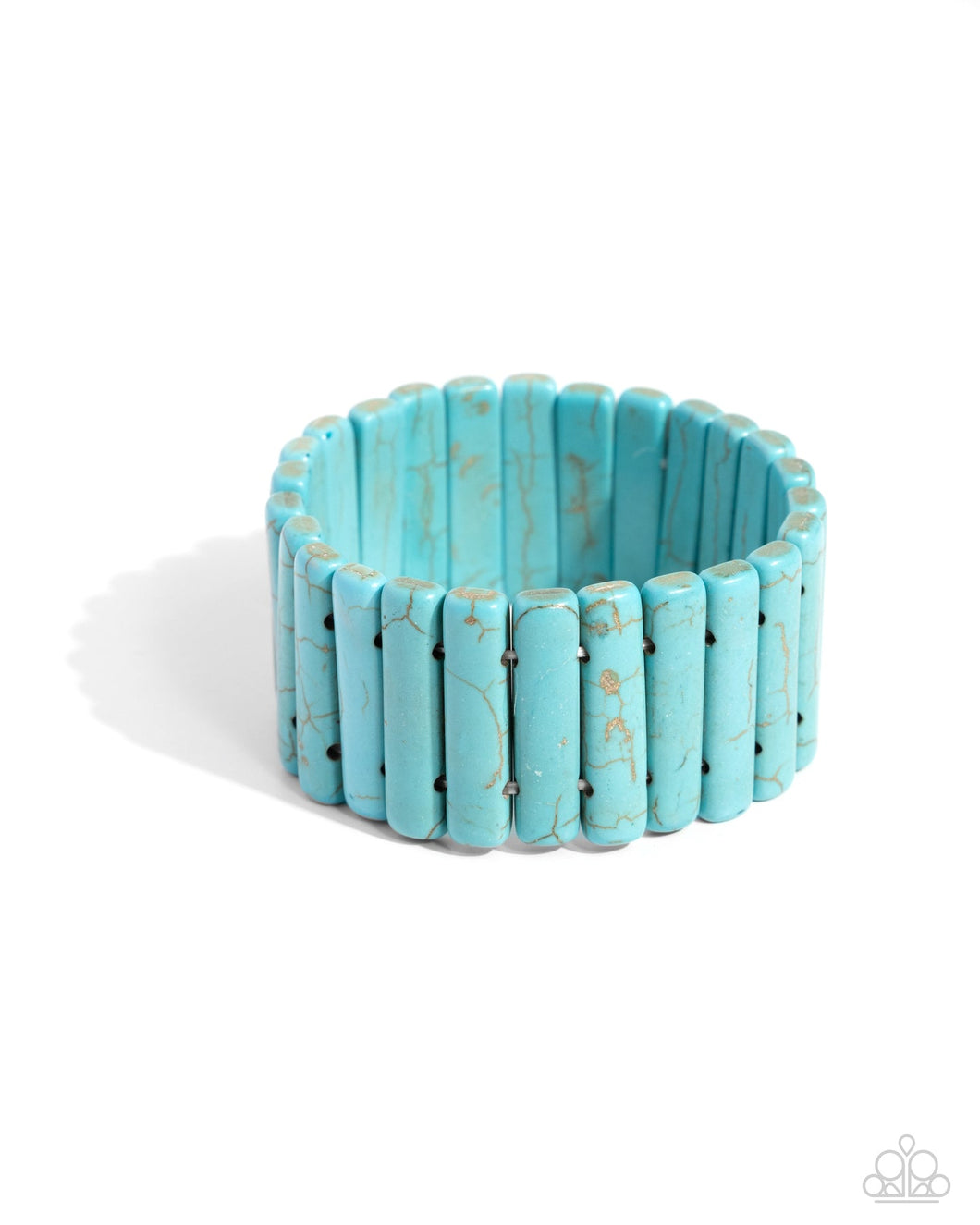 SOUTHERN STANDING - BLUE TURQUOISE STRETCHY BRACELET
