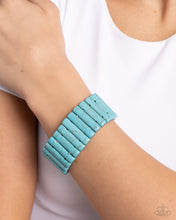Load image into Gallery viewer, SOUTHERN STANDING - BLUE TURQUOISE STRETCHY BRACELET
