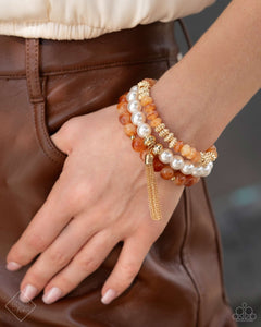 "MARBLED MIRAGE" ORANGE FASHION FIX BRACELET