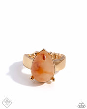 Load image into Gallery viewer, &quot;MARBLED MODERATO&quot; ORANGE FASHION FIX RING
