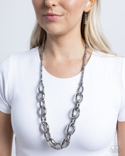 Load image into Gallery viewer, Flickering Fact - Silver Necklace
