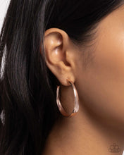 Load image into Gallery viewer, Layover Leader - Rose Gold Hoop Earrings

