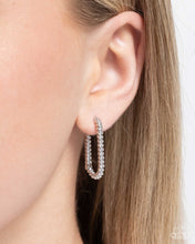 Load image into Gallery viewer, Meandering Moment - Silver Twisted Oval Hinge Hoop Earrings
