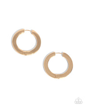 Load image into Gallery viewer, Circling Chariot - Gold Hinge Hoop Earrings
