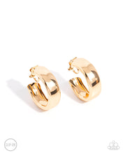 Load image into Gallery viewer, Round Reputation - Gold Clip-On Hoop Earrings
