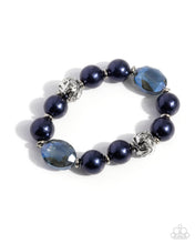 Load image into Gallery viewer, Ornamental Outfit - Blue Pearl UV Shimmer Gem Stretchy Bracelet
