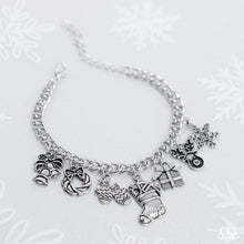 Load image into Gallery viewer, Christmas Classics Silver Charm Clasp Bracelet
