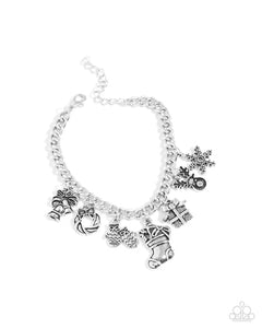 Christmas Classics Silver Charm Clasp Bracelet