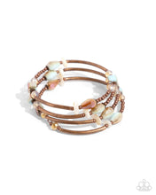Load image into Gallery viewer, Multiple Choice - Copper UV Iridescent Bead Coil Bracelet
