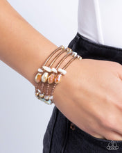 Load image into Gallery viewer, Multiple Choice - Copper UV Iridescent Bead Coil Bracelet
